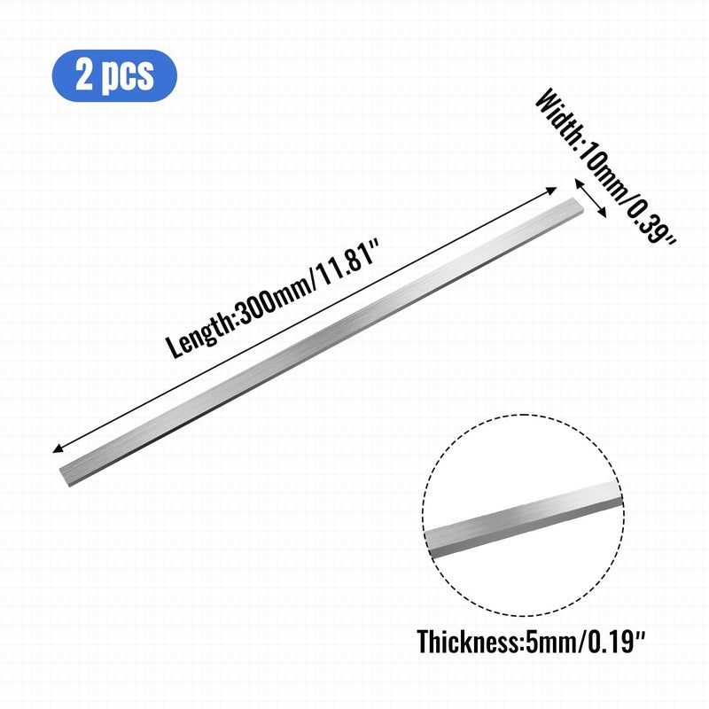 SUNKOO 2PCS 304 Stainless Steel Flat Bar, 3/16" Thick × 3/8" Wide × 12" Long, Brushed Finish, Trim Strips Sheet for DIY Craft Making, Metal Edging, and Brushed Finishing Projects - Image 2